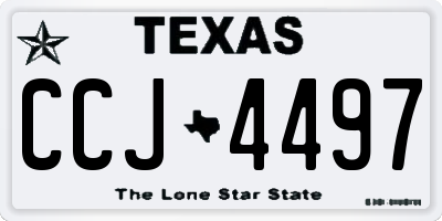 TX license plate CCJ4497