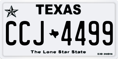 TX license plate CCJ4499