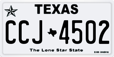 TX license plate CCJ4502