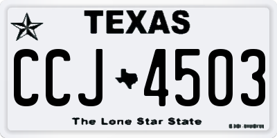 TX license plate CCJ4503