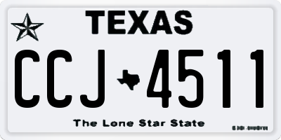 TX license plate CCJ4511
