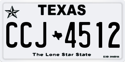 TX license plate CCJ4512