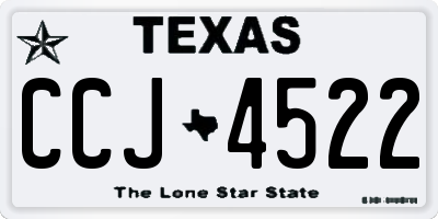 TX license plate CCJ4522