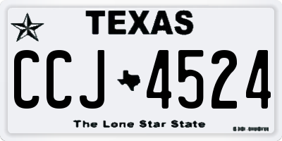 TX license plate CCJ4524