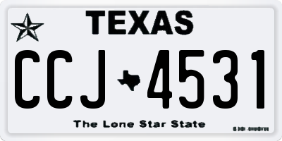 TX license plate CCJ4531