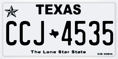 TX license plate CCJ4535