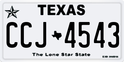 TX license plate CCJ4543
