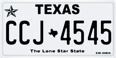 TX license plate CCJ4545