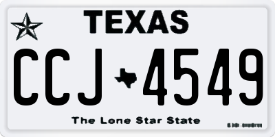 TX license plate CCJ4549