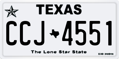 TX license plate CCJ4551