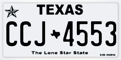 TX license plate CCJ4553