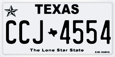 TX license plate CCJ4554