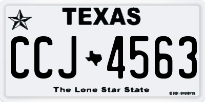 TX license plate CCJ4563