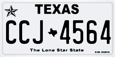 TX license plate CCJ4564