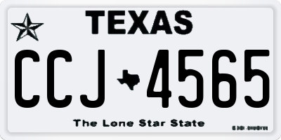 TX license plate CCJ4565