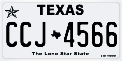TX license plate CCJ4566