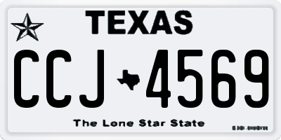 TX license plate CCJ4569