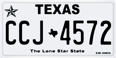 TX license plate CCJ4572