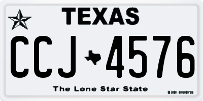 TX license plate CCJ4576