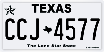 TX license plate CCJ4577