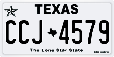 TX license plate CCJ4579