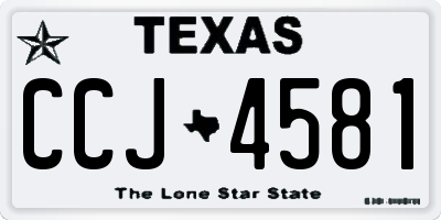 TX license plate CCJ4581