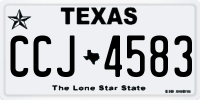 TX license plate CCJ4583