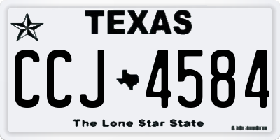 TX license plate CCJ4584