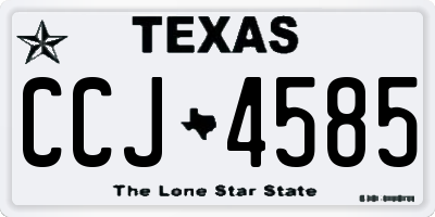 TX license plate CCJ4585