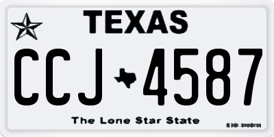 TX license plate CCJ4587