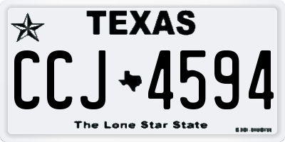 TX license plate CCJ4594