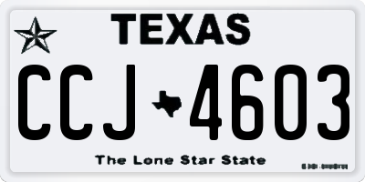 TX license plate CCJ4603