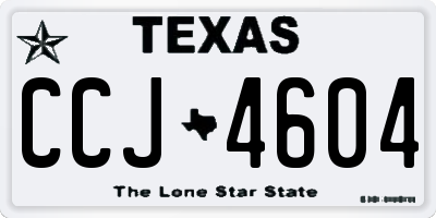 TX license plate CCJ4604