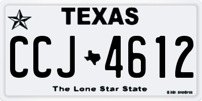 TX license plate CCJ4612