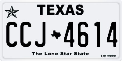 TX license plate CCJ4614
