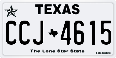 TX license plate CCJ4615