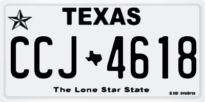 TX license plate CCJ4618
