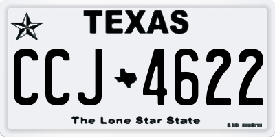 TX license plate CCJ4622