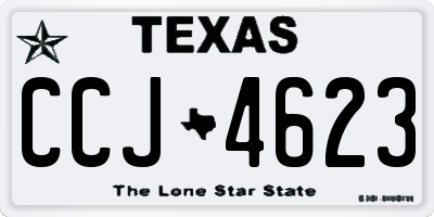 TX license plate CCJ4623