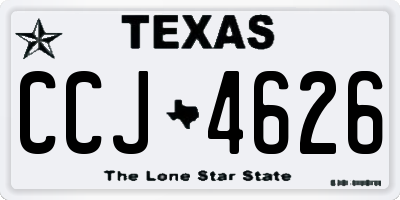 TX license plate CCJ4626