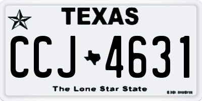 TX license plate CCJ4631