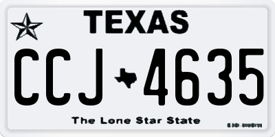 TX license plate CCJ4635