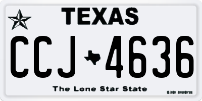TX license plate CCJ4636
