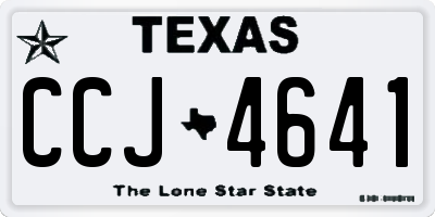 TX license plate CCJ4641