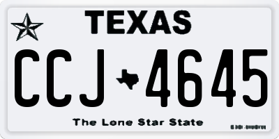 TX license plate CCJ4645