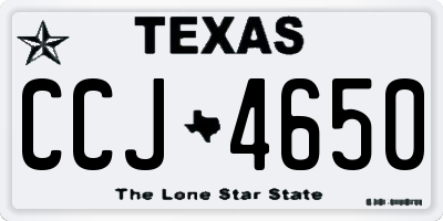 TX license plate CCJ4650