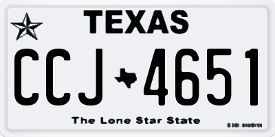 TX license plate CCJ4651