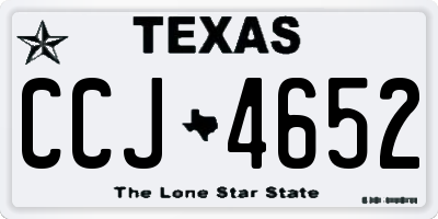 TX license plate CCJ4652