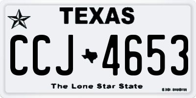 TX license plate CCJ4653