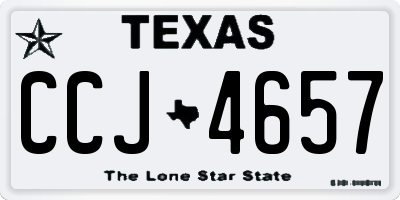 TX license plate CCJ4657